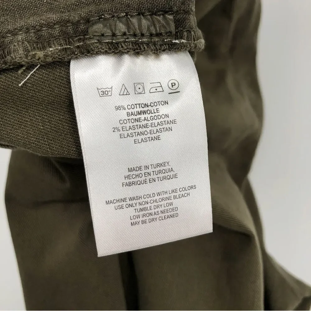Urban Outfitters BDG High Rise Wide Leg Jeans Moss Green Womens‎ 10 Crop